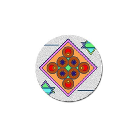 Sacred Mosaic Golf Ball Marker from ArtsNow.com Front