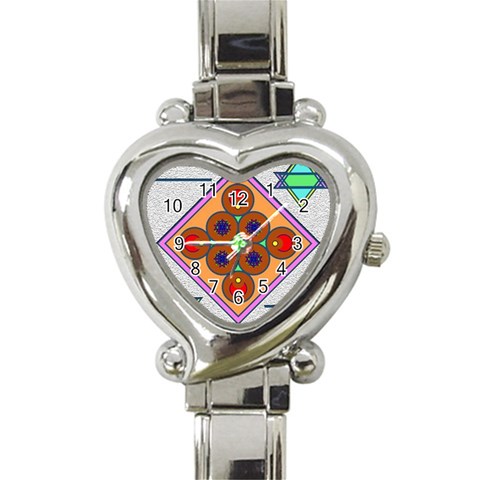 Sacred Mosaic Heart Italian Charm Watch from ArtsNow.com Front