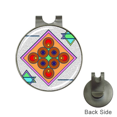 Sacred Mosaic Golf Ball Marker Hat Clip from ArtsNow.com Front