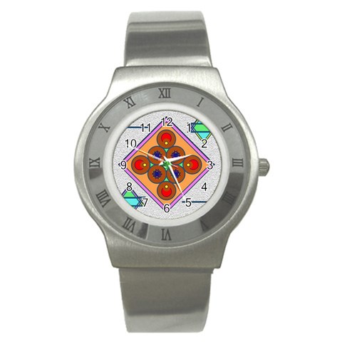 Sacred Mosaic Stainless Steel Watch from ArtsNow.com Front