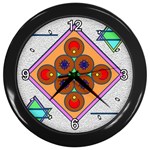 Sacred Mosaic Wall Clock (Black)