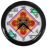 Sacred Mosaic Wall Clock (Black)