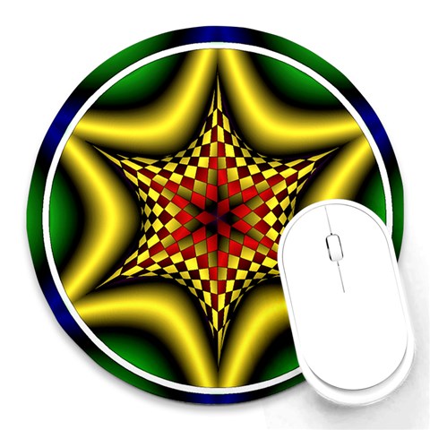 Space  n Time Round Mousepad from ArtsNow.com Front