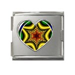 Space  n Time Mega Link Heart Italian Charm (18mm)