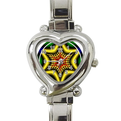 Space  n Time Heart Italian Charm Watch from ArtsNow.com Front