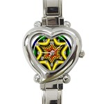 Space  n Time Heart Italian Charm Watch