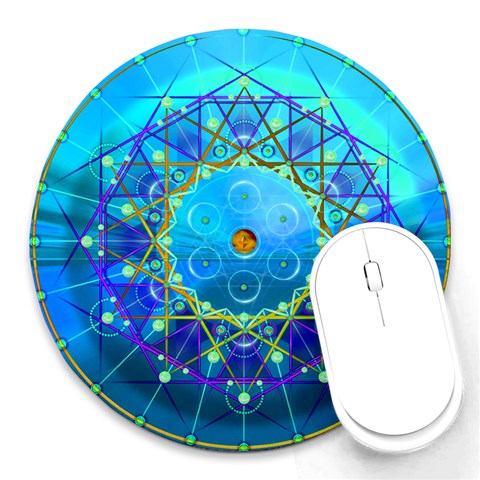 Synchronicity Round Mousepad from ArtsNow.com Front