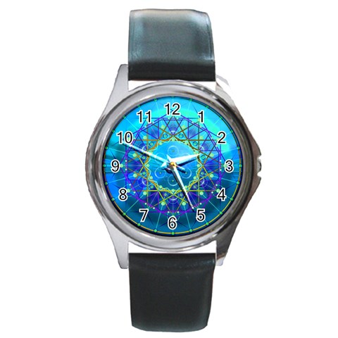 Synchronicity Round Metal Watch from ArtsNow.com Front