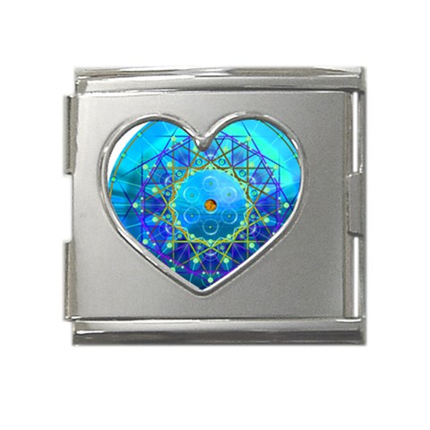 Synchronicity Mega Link Heart Italian Charm (18mm) from ArtsNow.com Front