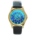 Synchronicity Round Gold Metal Watch