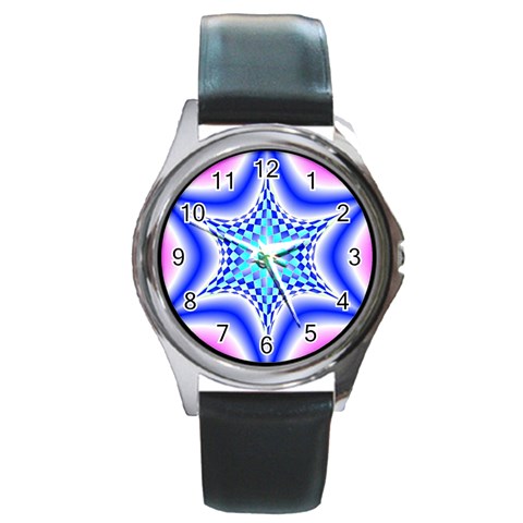 Space  n Time Round Metal Watch from ArtsNow.com Front