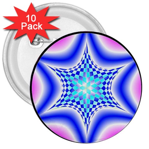 Space  n Time 3  Button (10 pack) from ArtsNow.com Front