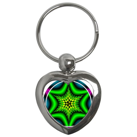 Space  n Time Key Chain (Heart) from ArtsNow.com Front