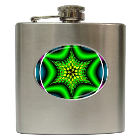 Space  n Time Hip Flask (6 oz) from ArtsNow.com Front