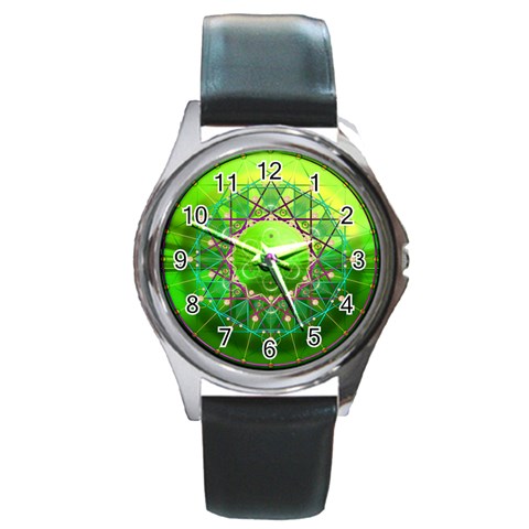 Synchronicity Round Metal Watch from ArtsNow.com Front