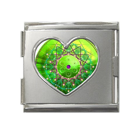 Synchronicity Mega Link Heart Italian Charm (18mm) from ArtsNow.com Front