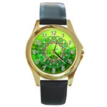 Synchronicity Round Gold Metal Watch