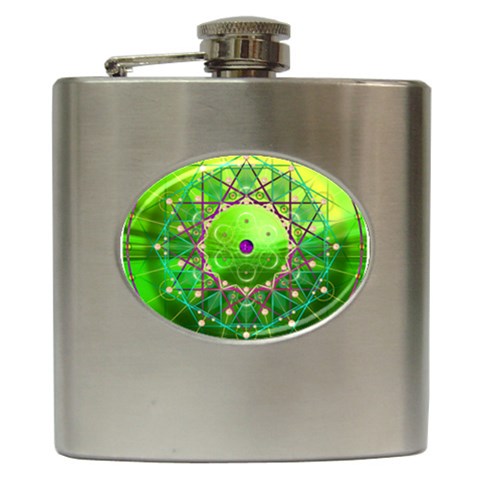 Synchronicity Hip Flask (6 oz) from ArtsNow.com Front