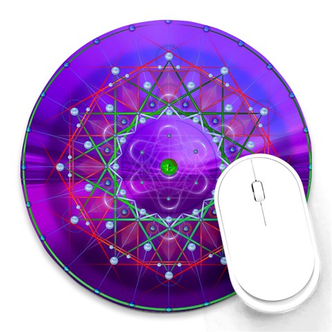 Synchronicity Round Mousepad from ArtsNow.com Front