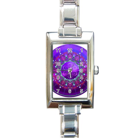 Synchronicity Rectangular Italian Charm Watch from ArtsNow.com Front