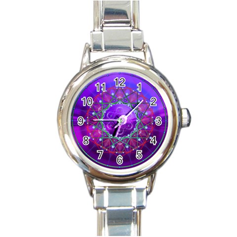 Synchronicity Round Italian Charm Watch from ArtsNow.com Front