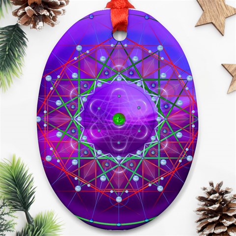 Synchronicity Ornament (Oval) from ArtsNow.com Front