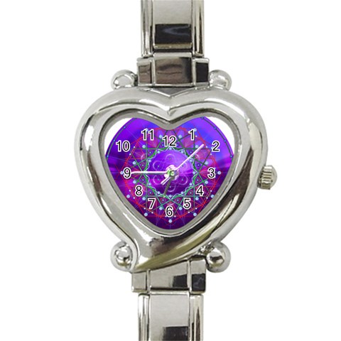 Synchronicity Heart Italian Charm Watch from ArtsNow.com Front