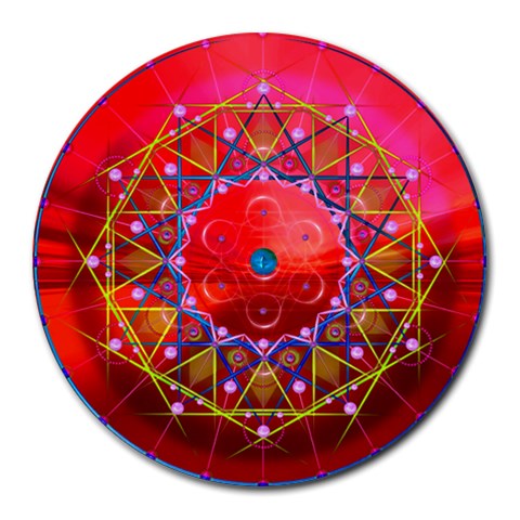 Synchronicity Round Mousepad from ArtsNow.com Front