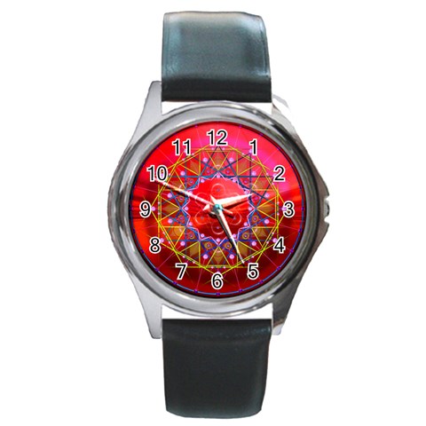 Synchronicity Round Metal Watch from ArtsNow.com Front