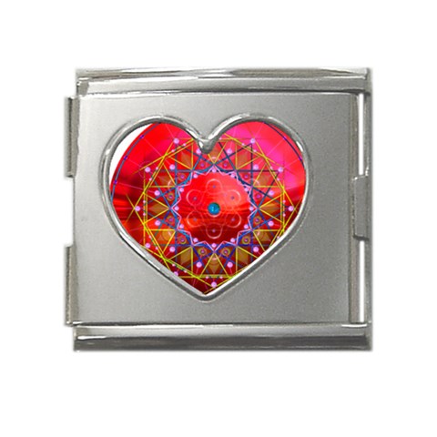 Synchronicity Mega Link Heart Italian Charm (18mm) from ArtsNow.com Front