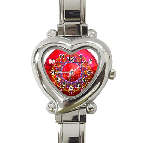 Synchronicity Heart Italian Charm Watch from ArtsNow.com Front