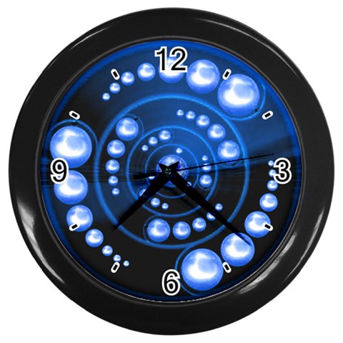 Third Wave Wall Clock (Black with 4 black numbers) from ArtsNow.com Front