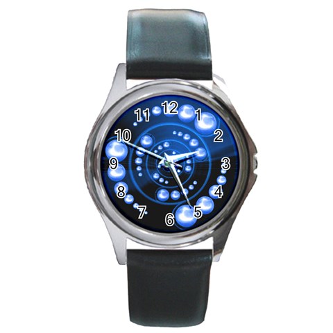 Third Wave Round Metal Watch from ArtsNow.com Front