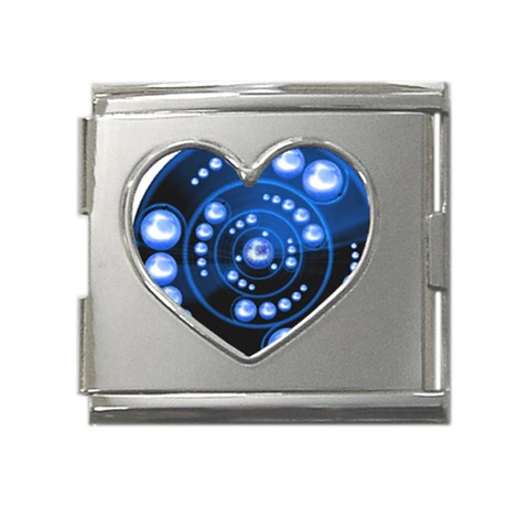 Third Wave Mega Link Heart Italian Charm (18mm) from ArtsNow.com Front