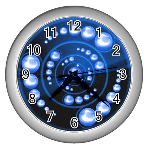 Third Wave Wall Clock (Silver with 12 black numbers) from ArtsNow.com Front