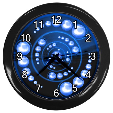 Third Wave Wall Clock (Black with 12 white numbers) from ArtsNow.com Front