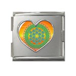 Transcendence Mega Link Heart Italian Charm (18mm)