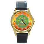 Transcendence Round Gold Metal Watch