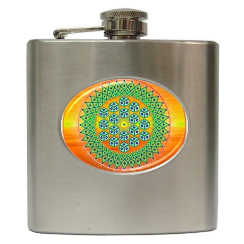 Transcendence Hip Flask (6 oz) from ArtsNow.com Front