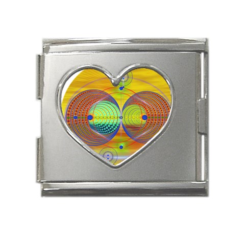 Trust Mega Link Heart Italian Charm (18mm) from ArtsNow.com Front