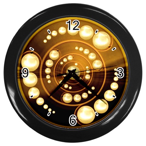 Third Wave Wall Clock (Black with 4 black numbers) from ArtsNow.com Front