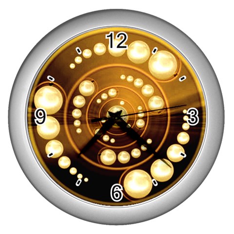 Third Wave Wall Clock (Silver with 4 black numbers) from ArtsNow.com Front