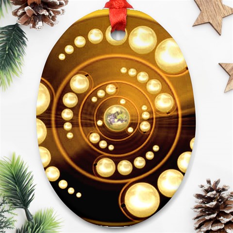 Third Wave Ornament (Oval) from ArtsNow.com Front