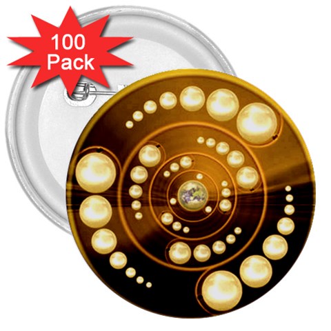 Third Wave 3  Button (100 pack) from ArtsNow.com Front