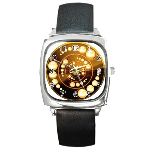 Third Wave Square Metal Watch from ArtsNow.com Front