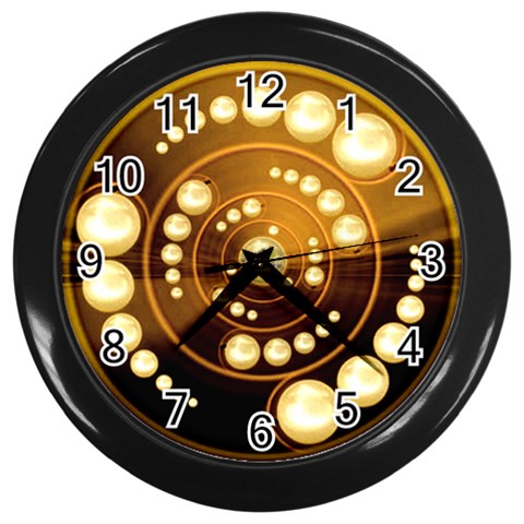 Third Wave Wall Clock (Black with 12 black numbers) from ArtsNow.com Front