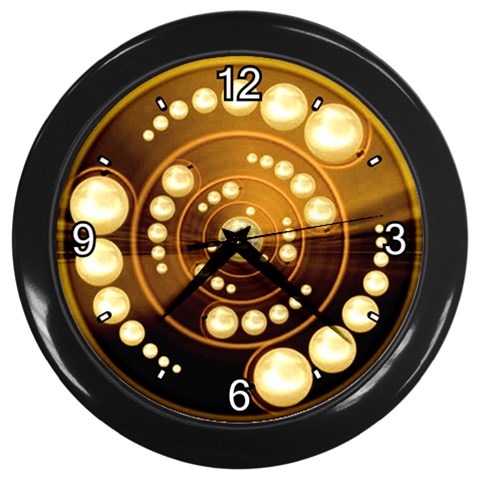 Third Wave Wall Clock (Black with 4 white numbers) from ArtsNow.com Front