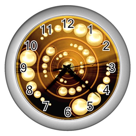 Third Wave Wall Clock (Silver with 12 black numbers) from ArtsNow.com Front