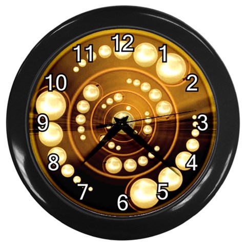 Third Wave Wall Clock (Black with 12 white numbers) from ArtsNow.com Front