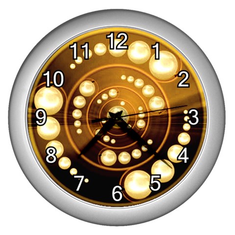 Third Wave Wall Clock (Silver with 12 white numbers) from ArtsNow.com Front